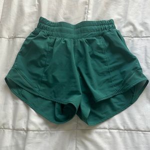 Lululemon teal lagoon shorts size 0 and 4 inch